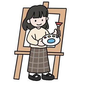 画画的女孩