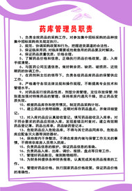 医院药库管理员制度职责