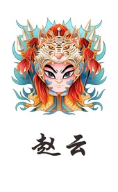 卡通赵云三国人物