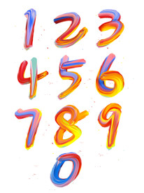 彩色数字