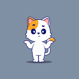 可爱小猫矢量卡通插画