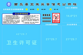 卫生监督信息公示栏