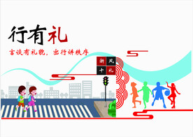 行有礼文明出行展板
