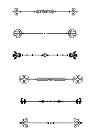 欧式边框花纹分割线