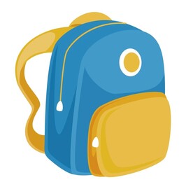 矢量免抠卡通书包