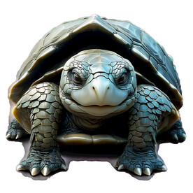 神话海龟神龟正视图透明背景