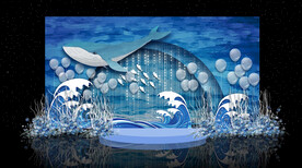 蓝色海洋迎宾