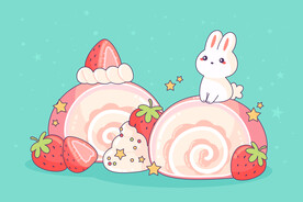 食物 蛋糕插画 