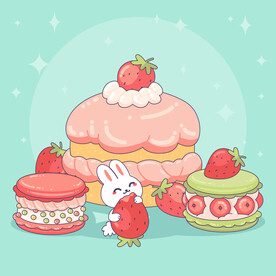 甜点食物插画 