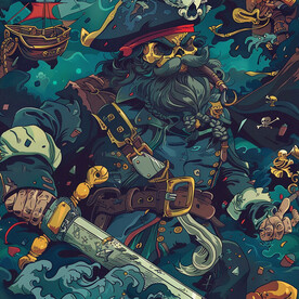 海盗海盗船长背景图案