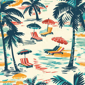 夏季海边背景图案海滩背景图案
