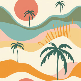 夏季海边背景图案海滩背景图案