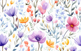 花朵鲜花水彩画