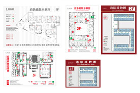 消防疏散逃生示意图