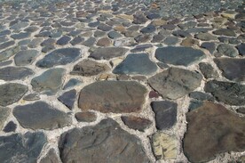 石块路面马赛克背景纹理素材