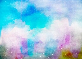 创意水彩抽象艺术画水彩晕染