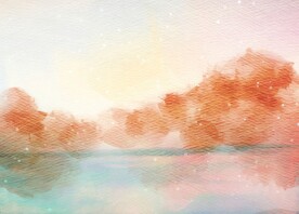 创意水彩抽象艺术画水彩晕染