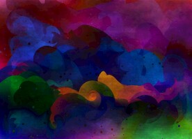 创意水彩抽象艺术画水彩晕染