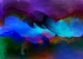 创意水彩抽象艺术画水彩晕染