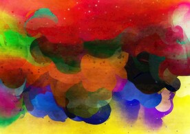 创意水彩抽象艺术画水彩晕染