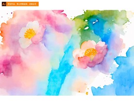 水彩花朵背景