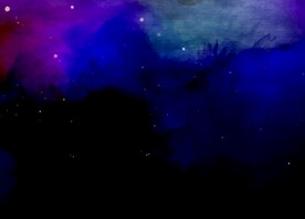 创意水彩抽象艺术画水彩晕染