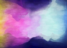 创意水彩抽象艺术画水彩晕染