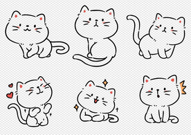 手绘猫咪