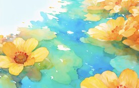 水彩花朵背景