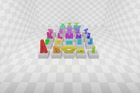 3D可爱字母模型