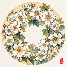 中国风花朵纹样中式传统图案