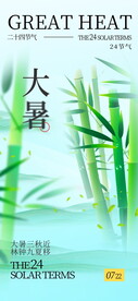 大暑二十四节气宣传海报