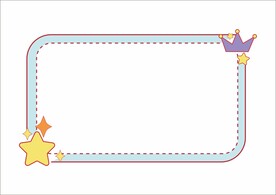 可爱卡通少女小清新边框
