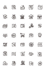 icon线性金融图标
