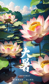 大暑海报    二十四节气  