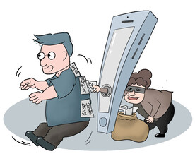 个人信息泄露网络安全画社区免抠