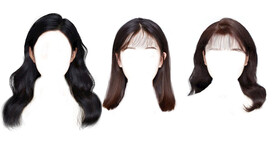 女士头发模板