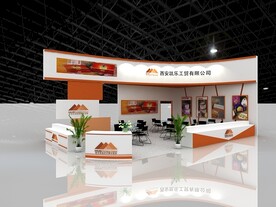展览3D模型 三面开口