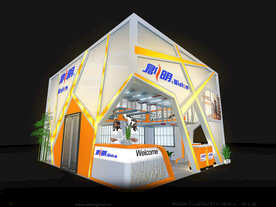 展览3D模型 三面开口 