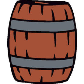 木桶酒桶水桶喝酒容器免抠元素