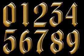 金属字 数字