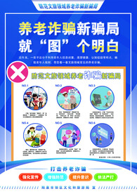 养老诈骗海报