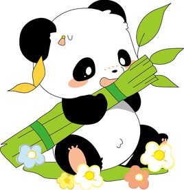 熊猫吃竹子