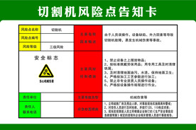 切割机风险点告知卡