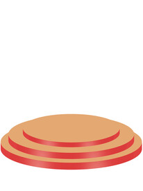 背景红色圆柱产品展示台