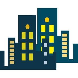 房屋房子屋子建筑卡通手绘轮廓图