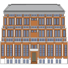 房屋房子屋子建筑卡通手绘轮廓图