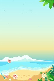 蓝天湖面绿树花卉