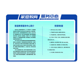 制度展板蓝色异形文化墙