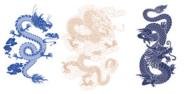 中国龙纹理图片 